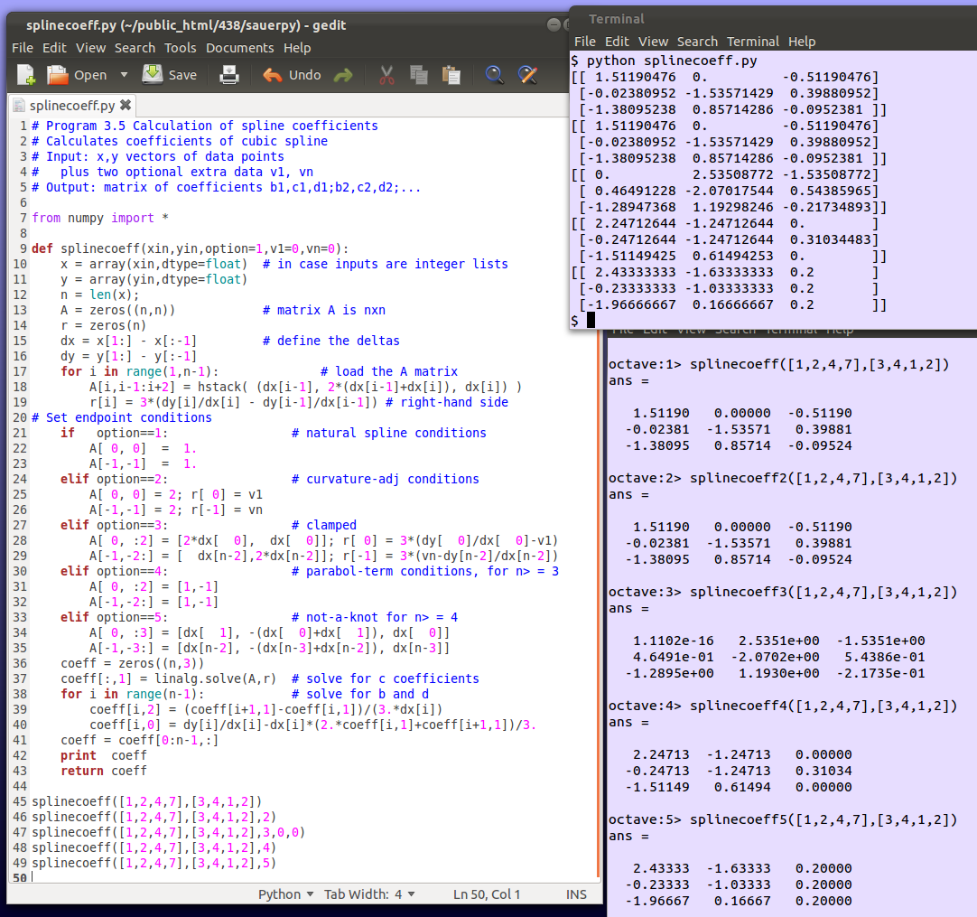 Python Translations of the Sauer Numerical Analysis 2e Projects